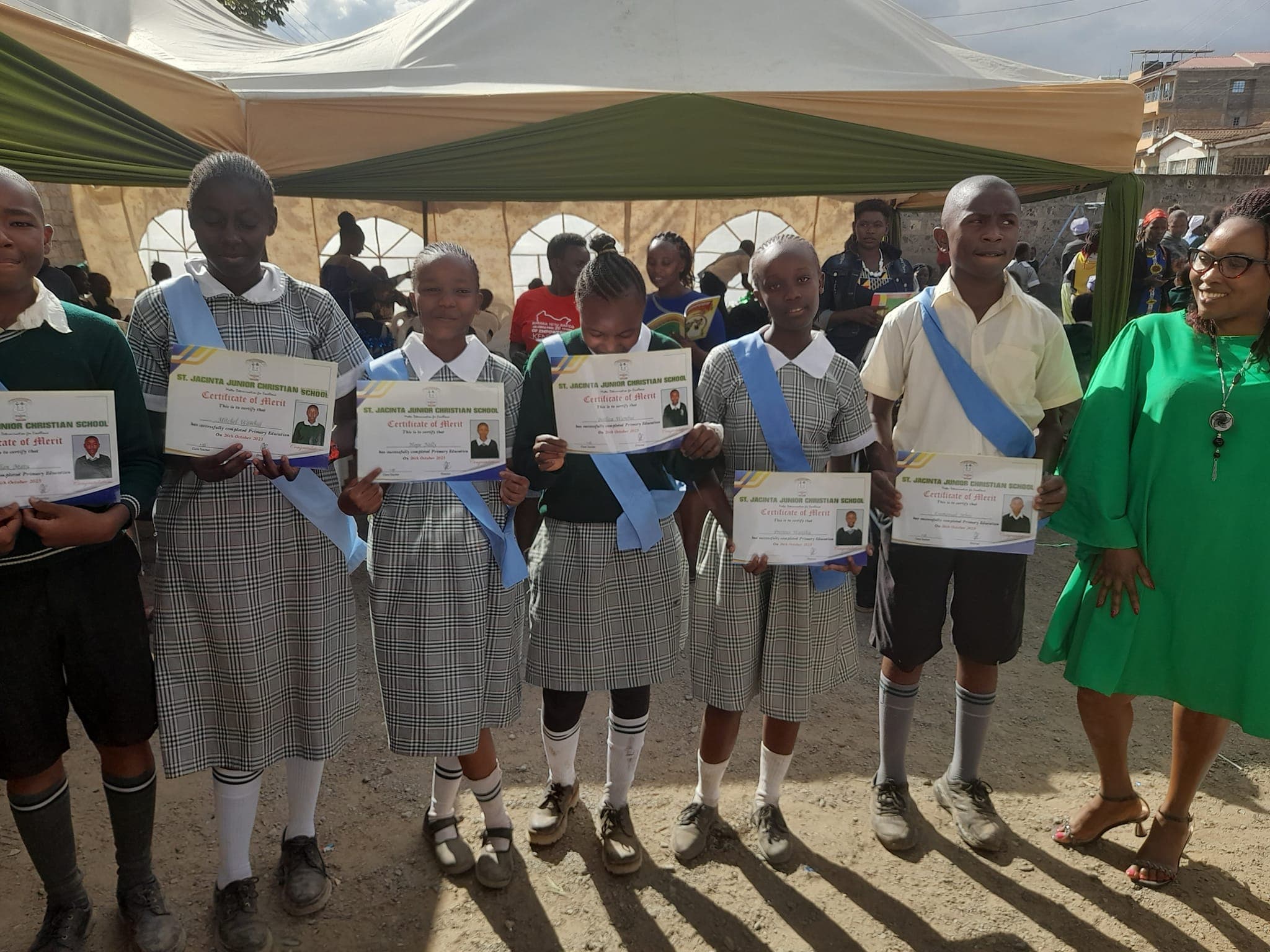 Junior secondary learners at St. Jacinta